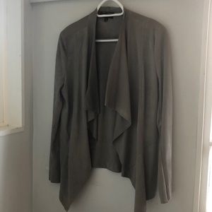 Suede like wrap shirt